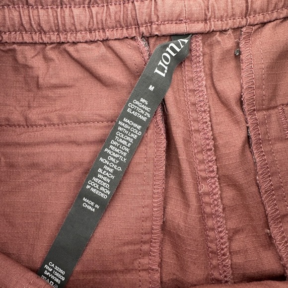 Vuori Women's Vintage Ripstop Shorts Raw Hem Elastic Waist Drawstring Marsala M - Picture 4 of 5